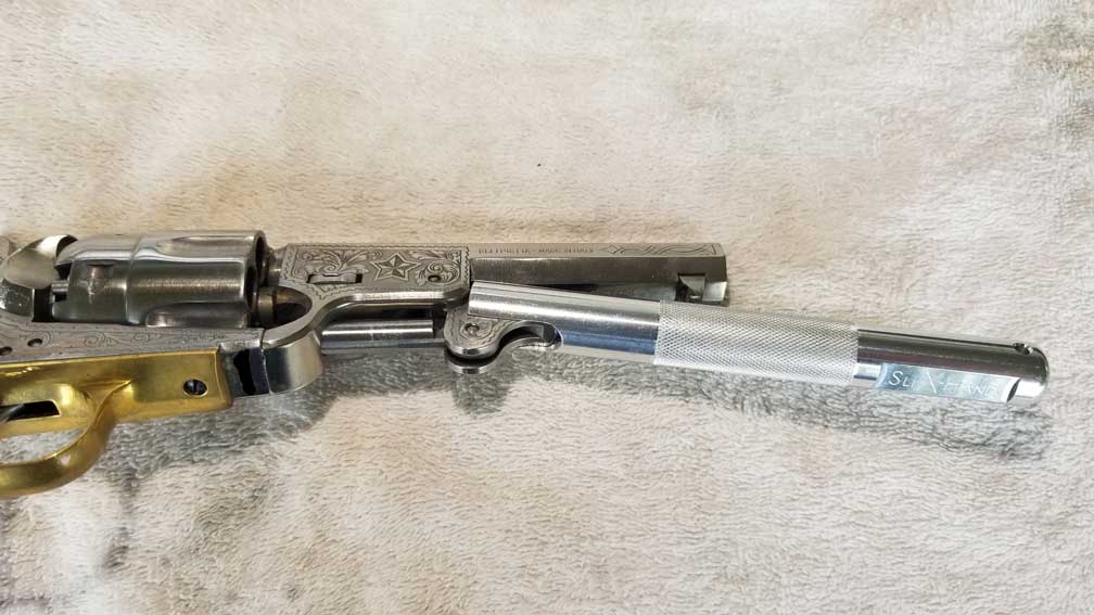 Slix Hand being used on a Snub Nose Revolver Angle View